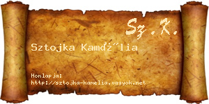 Sztojka Kamélia névjegykártya